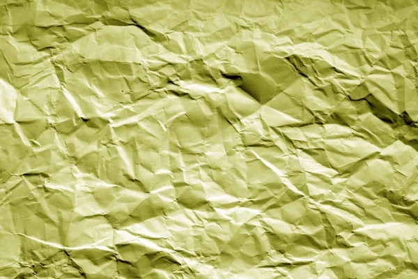 Crumpled Sheet Paper Blur Effect Yellow Tone Abstract Background Texture — Stock Photo, Image