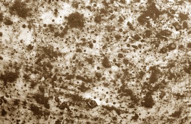 Kahverengi tonda eski seramik tabak yakın çekim parçası. Arka plan ve tasarım için doku.