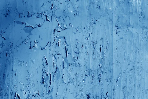 Grungy Mur Métallique Avec Peeling Peinture Dans Ton Bleu Marine — Photo
