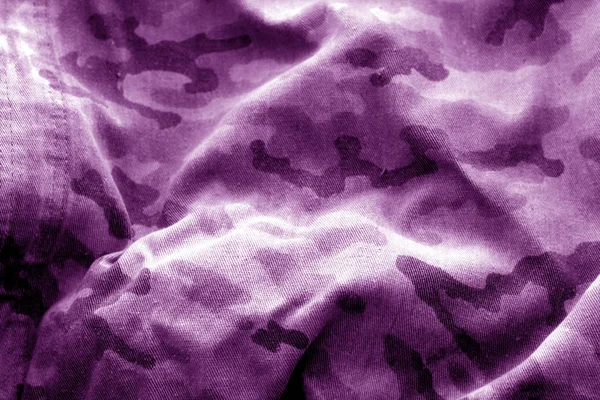 Old Camouflage Cloth Blur Effect Purple Tone Abstract Background Texture — Stock Photo, Image