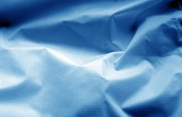 Gyűrött Átlátszó Műanyag Felület Navy Kék Színű Absztrakt Háttér Textúra — Stock Fotó