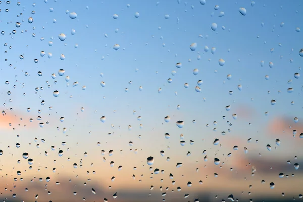 Dešťové Kapky Okno Blured Pozadím Sezónní Pozadí Textury Pro Design — Stock fotografie