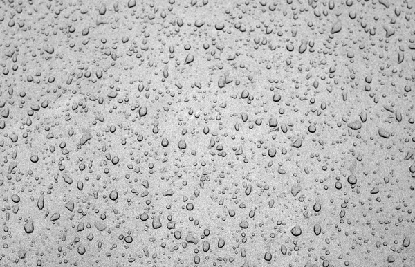 Gotas Agua Superficie Del Coche Blanco Negro Fondo Abstracto Textura —  Fotos de Stock