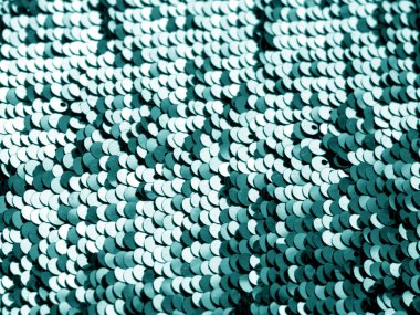 Mavi renkli pırıltılı payet doku. Arka plan ve tasarım için doku.