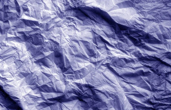 Crumpled Sheet Paper Blue Color Abstract Background Texture Design — Stock Photo, Image