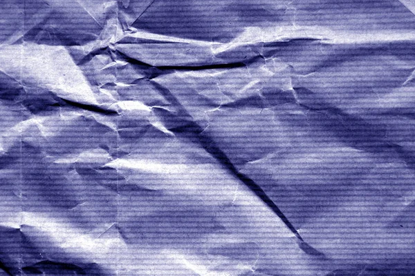 Feuille Papier Froissée Couleur Bleue Contexte Abstrait Texture Pour Design — Photo