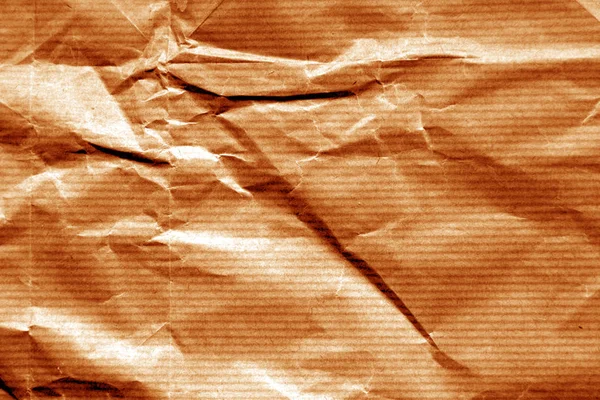 Crumpled Sheet Paper Orange Color Abstract Background Texture Design — Stock Photo, Image