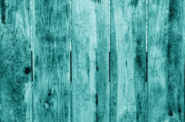 Zvětralé Dřevěný Plot Azurové Barvě Abstraktní Pozadí Textury Pro Design — Stock fotografie