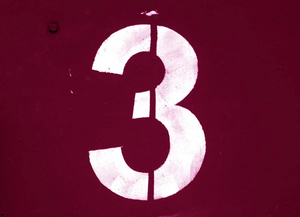 Numero Stencil Parete Metallica Tono Rosa Sfondo Astratto Texture Design — Foto Stock