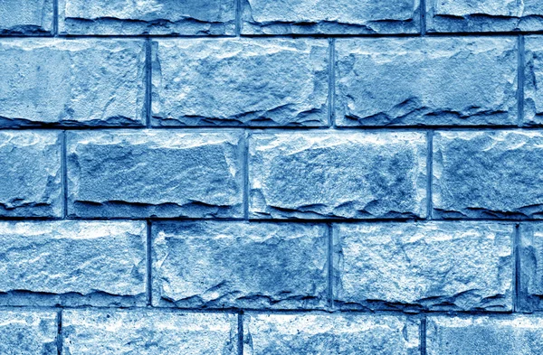 Decorative Brick Wall Navy Blue Color Abstract Background Texture Design — Stock Photo, Image