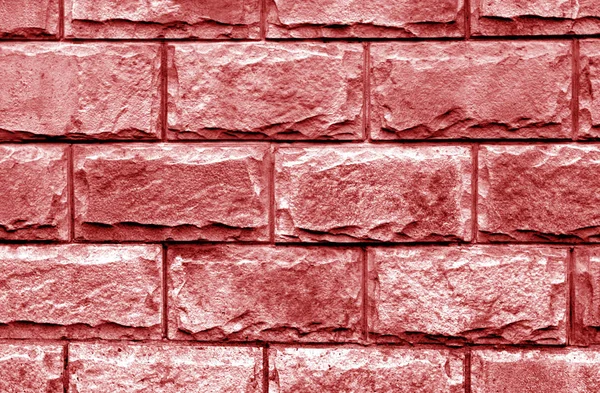 Cegła Dekoracyjna Ściany Kolorze Czerwonym Tło Tekstura Projektowania — Zdjęcie stockowe