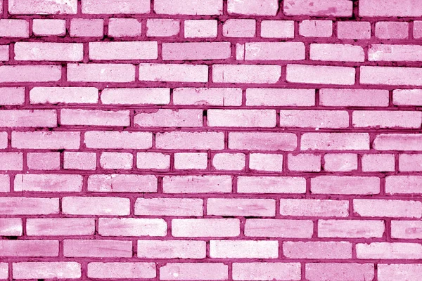 Old Grungy Brick Wall Surface Pink Tone Abstract Architectural Background — Stock Photo, Image