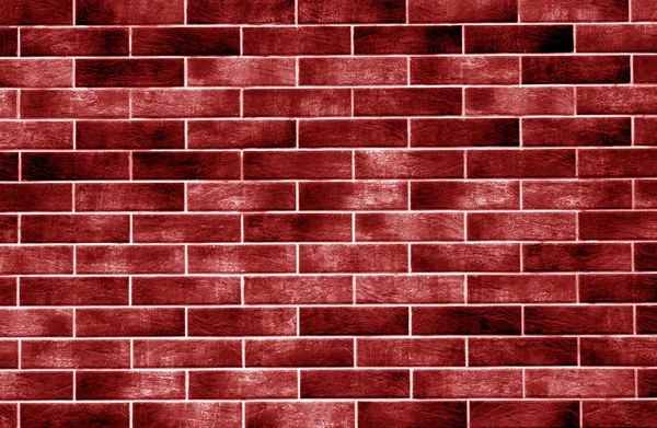 Pared de ladrillo decorativo en tono rojo . — Foto de Stock