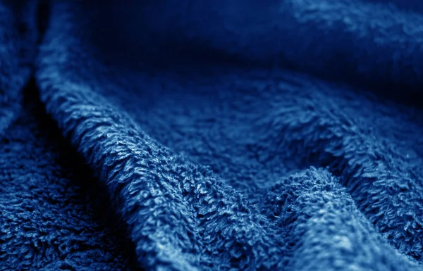 Textura de tela de saco con efecto difuminado en color azul marino . — Foto de Stock