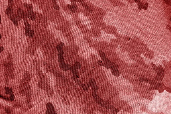 Dirty camouflage cloth in red tone. — Stock Photo, Image