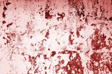 c kırmızı tonlu çimento duvar dokusu yıpranmış.