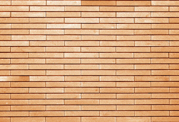 Decorative brick wall in orange tone.