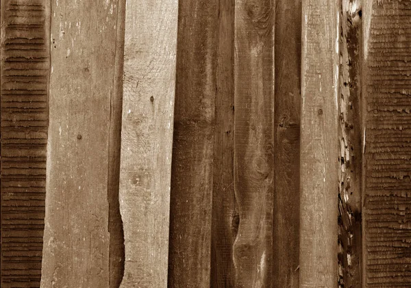 Vieilles planches de bois grungy fond dans le ton brun . — Photo