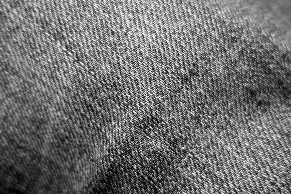 Jeans cloth pattern in black and white with blur effect. — Stock Photo, Image