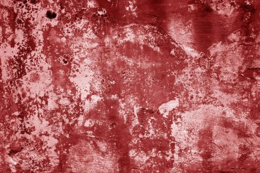 Eski çimento duvar doku kırmızı tonda.