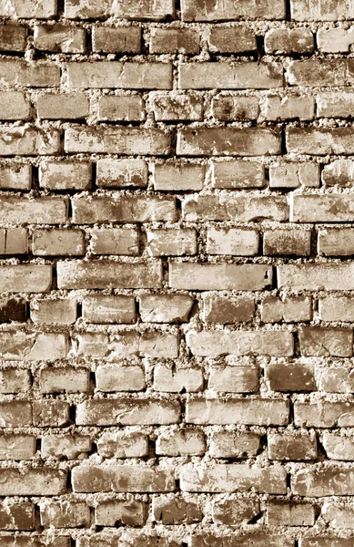 Antigua superficie de la pared de ladrillo grueso en tono marrón . — Foto de Stock
