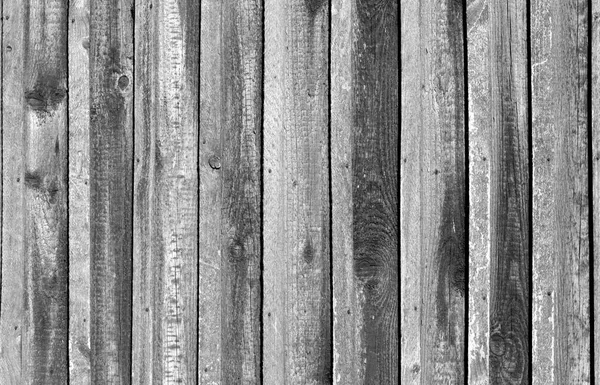 Old grungy wooden planks background in black and white. — Stock Photo, Image