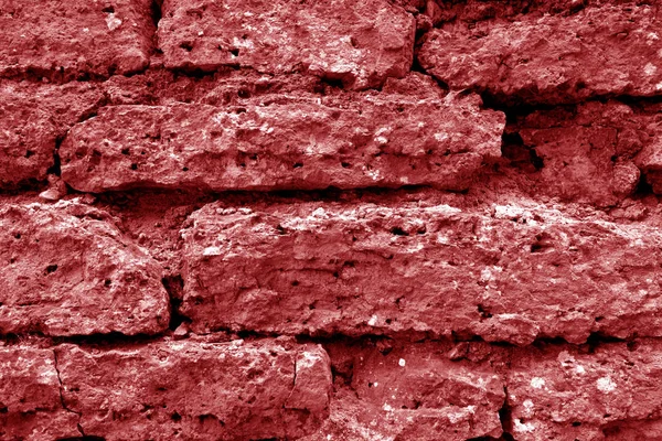 Stary grungy ceglany mur tekstury w czerwony odcień. — Zdjęcie stockowe