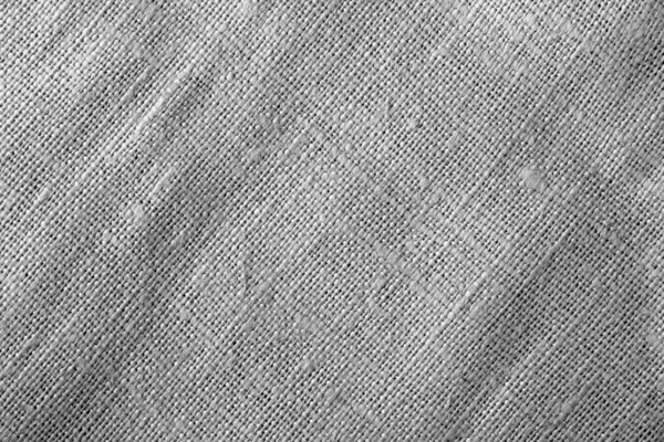 Sacktuch Textue in schwarz und weiß. — Stockfoto