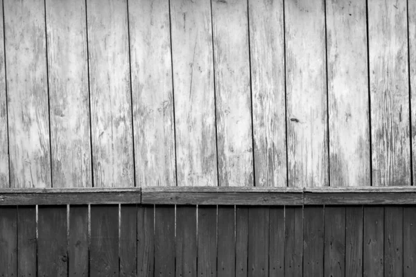 Old grunge wooden fence and wooden wall pattern in black and whi — Stock Photo, Image