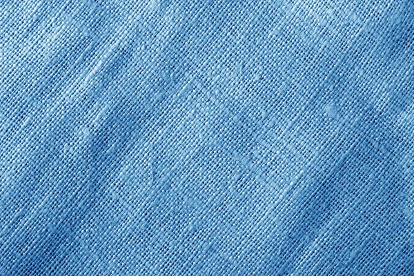 Textura de pano saco na cor azul marinho . — Fotografia de Stock