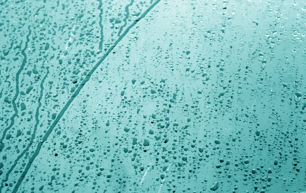 Wet plastic transparent old wrap texture in cyan tone. — Stock Photo, Image