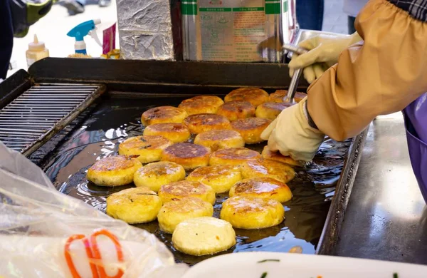 Straatvoedsel Seoul Zuid Korea Delicious Straat Voedsel Een Van Toeristische — Stockfoto