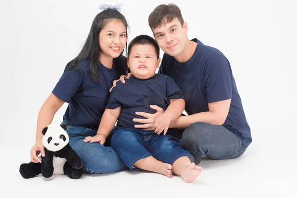 Happy Asian Family Enjoy Son Studio — Stock Photo, Image