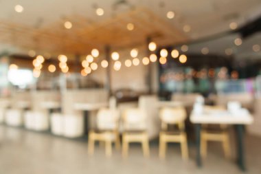 Bokeh ile restoranın bulanık arkaplanı 