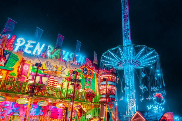 Münih, Almanya; 7 Ekim 2019. Almanya 'nın Münih kentinde geleneksel olarak popüler olan Ekim festivali 