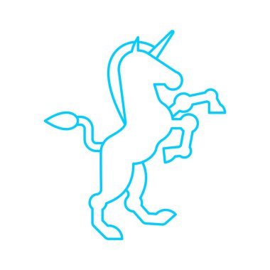 Tek boynuzlu at hanedan sembolü. Hayvan arması için oturum açın. Vektör illustratio