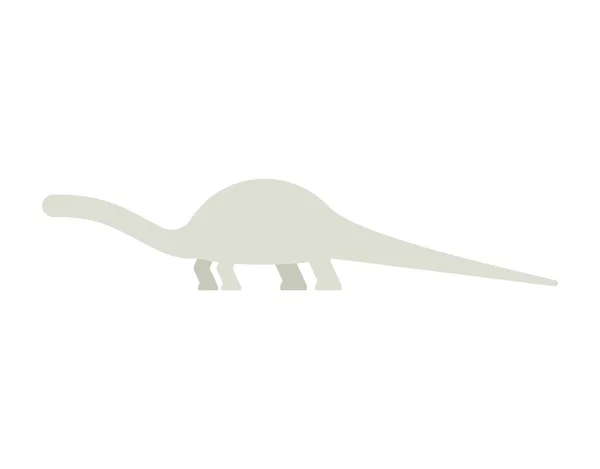 Diplodocus Dinosaure Isolé Ancien Animal Dino Monstre Préhistorique Bête Est — Image vectorielle