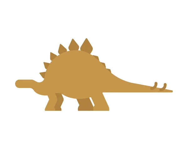 Stegosaurus Dinosaure Isolé Ancien Animal Dino Monstre Préhistorique Bête Est — Image vectorielle