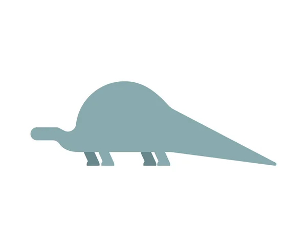 Apatosaurus Dinosaur Isolated Ancient Animal Dino Prehistoric Monster Beast Jurassic — Stock Vector