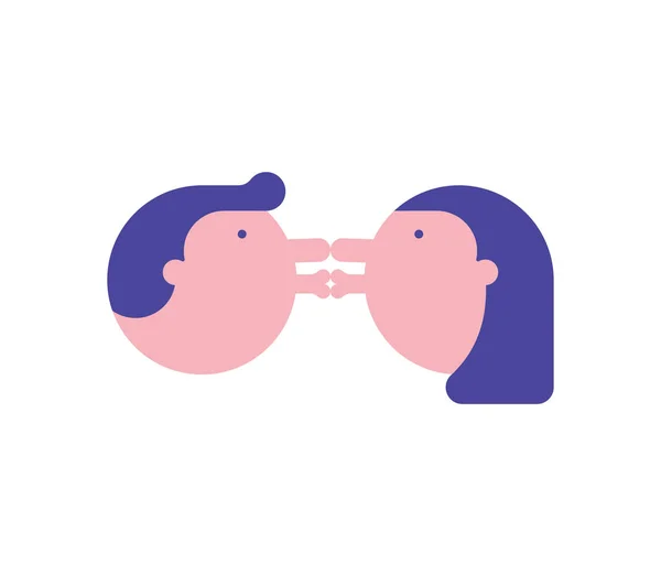 Amor Reunião Beijo Paixão Dos Amantes Ilustração Vetorial Para Dia —  Vetores de Stock