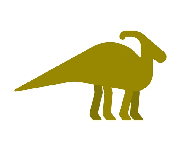 Parasaurolophus Dinosaur Isolé Ancien Animal Dino Monstre Préhistorique Bête Est — Image vectorielle