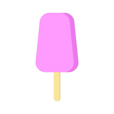 Eskimo çubuğa pembe. Dondurma vektör illustratio
