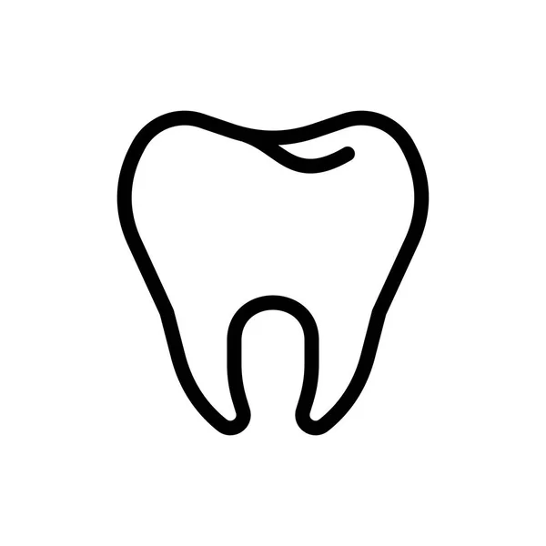 Style Linéaire Dentaire Isolé Illustration Vectorielle Des Dents — Image vectorielle