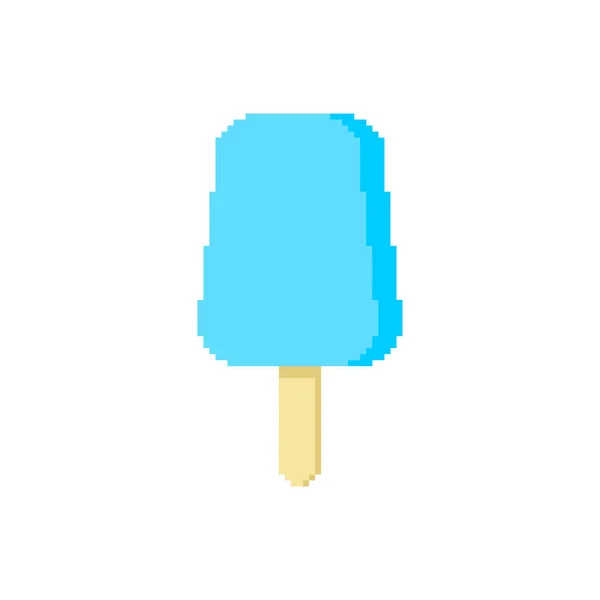 爱斯基摩人的像素艺术 冰淇淋8位 矢量图案 — 图库矢量图片