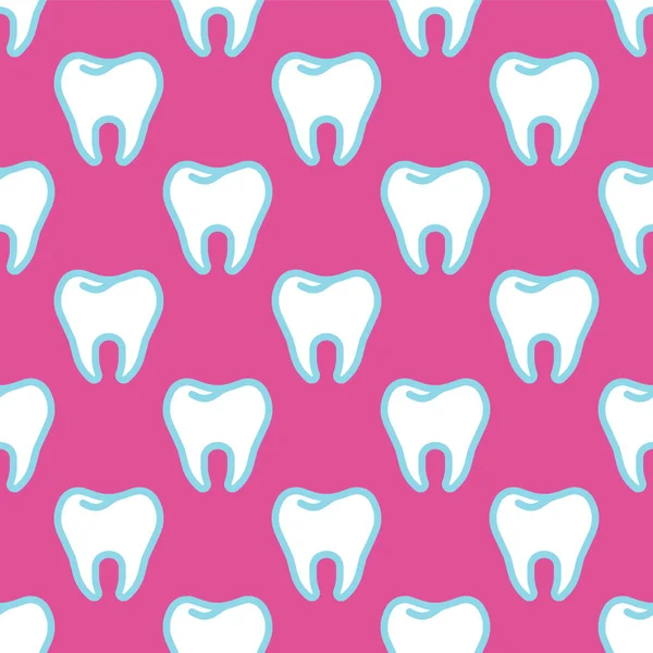 Padrão Dente Sem Costura Fundo Dos Dentes Vector Illustratio — Vetor de Stock