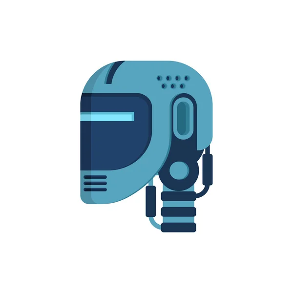Robot Head Isolated Cyborg Face Vector Illustration — Stock Vector