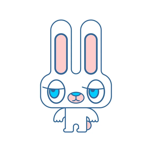 Маленький Зайчик Сладкий Кролик Изолирован Векторный Иллюстрированный Зайчик — стоковый вектор