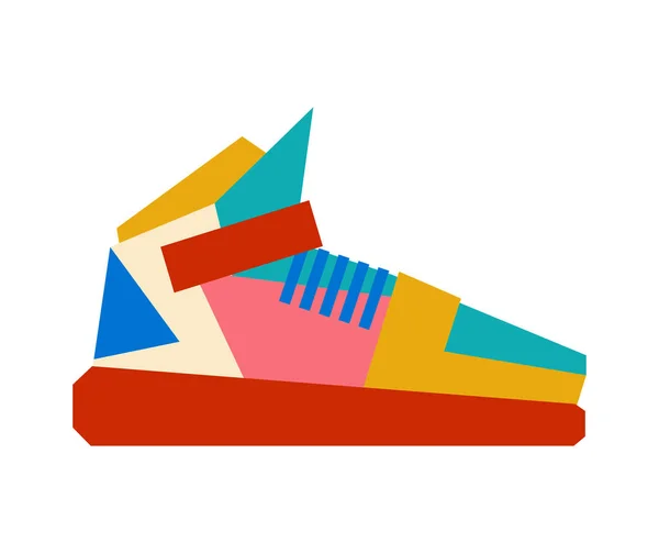 Sneakers Isolated Sports Fashion Shoes Vector Illustration — Stock Vector