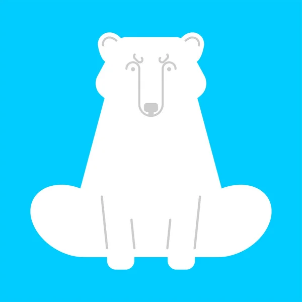Urso Polar Isolado Predador Selvagem Vector Illustratio —  Vetores de Stock