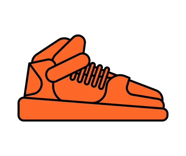 Zapatillas Aisladas Zapatos Deportivos Moda Ilustración Vectorial — Archivo Imágenes Vectoriales